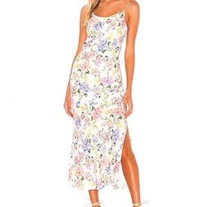 Alice Olivia Harmony Slip Dress in Gardenia Floral Mulitcolor Print NWT Size 8